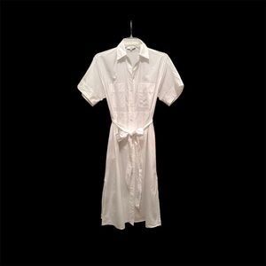 Vince White Button Up Shirt Dress XS